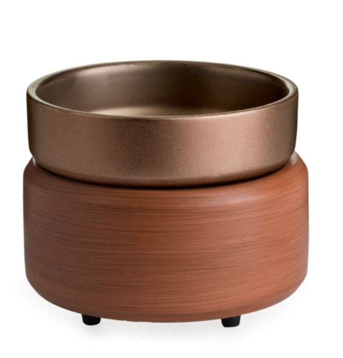 Dark Walnut Wood 2 in 1 Wax Warmer