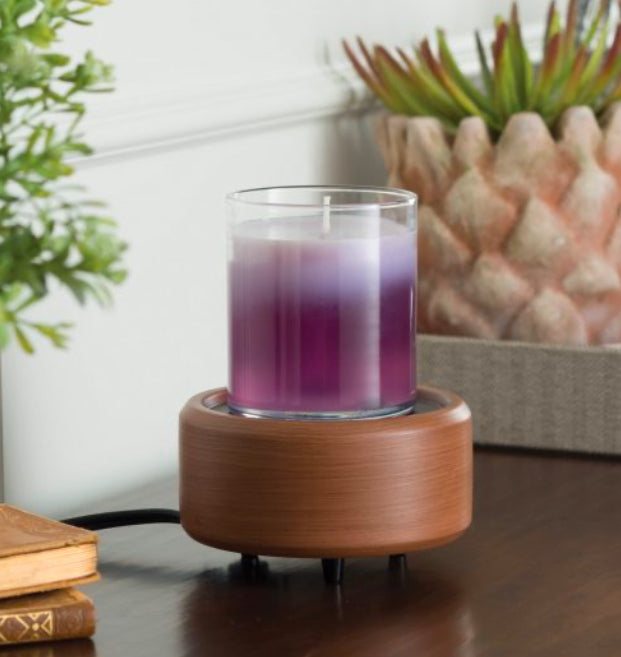 Dark Walnut Wood 2 in 1 Wax Warmer