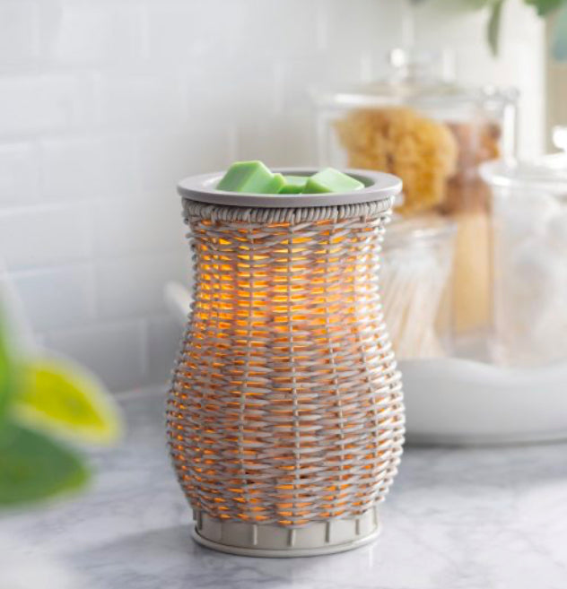Grey Wicker Fragrance Warmer