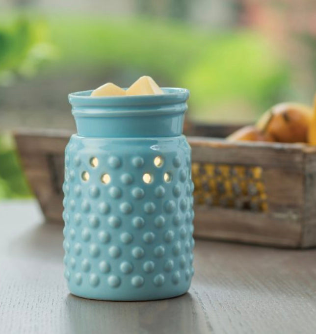 Blue Hobnail Midsize Fragrance Warmer