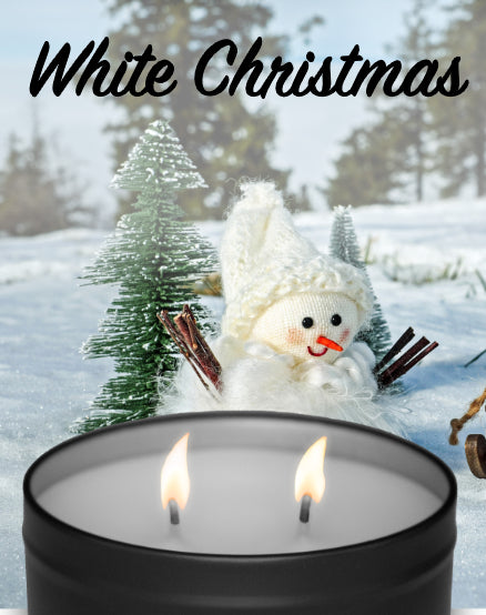 White Christmas Candle